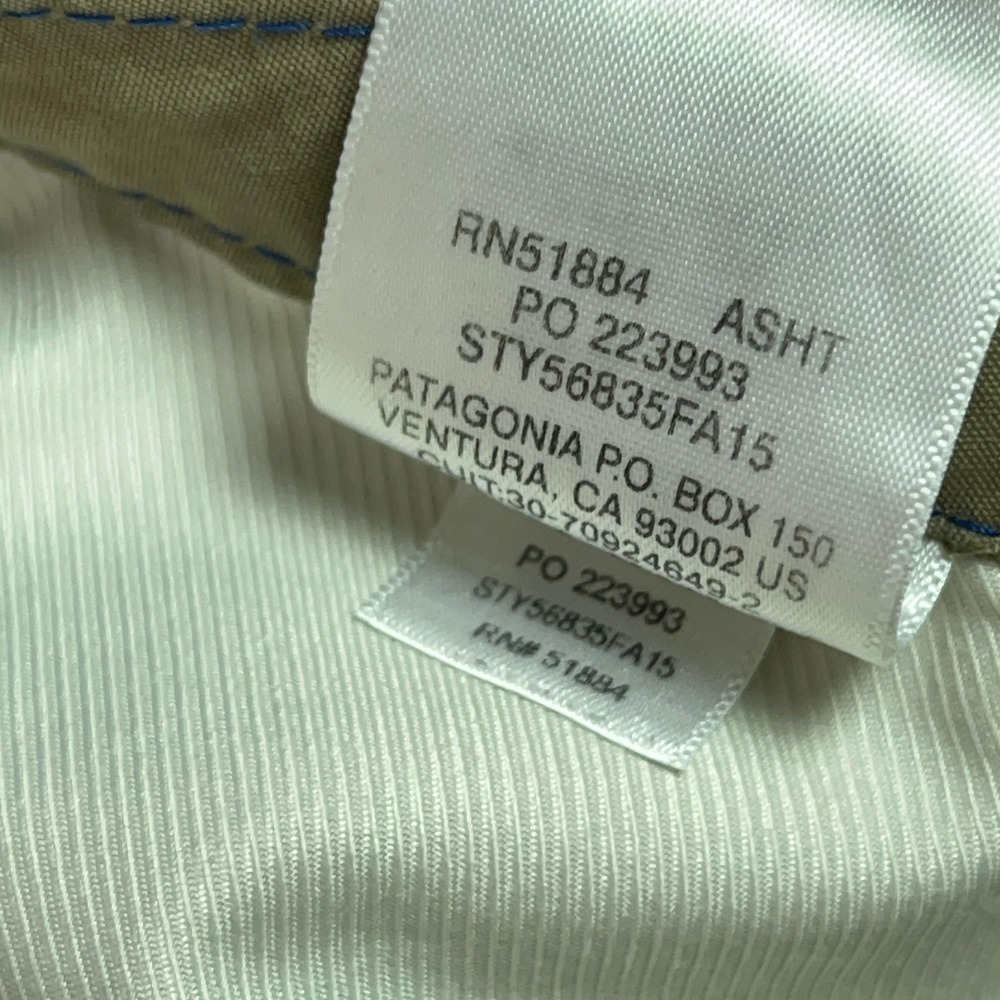 Patagonia Pants Mens 32x30 Beige Organic Tenpenny Canvas Hiking Workwear Gorp - Picture 9 of 13